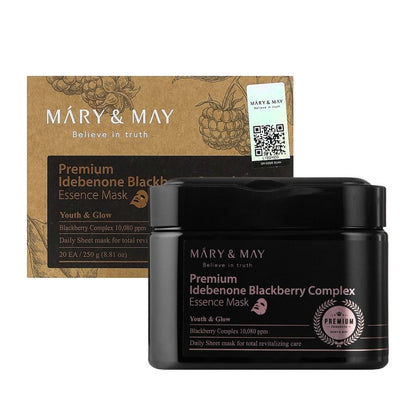 Mary & May Idebenone Blackberry Essence Mask 20EA | Anti-Aging Glow Mask – MyKStyle