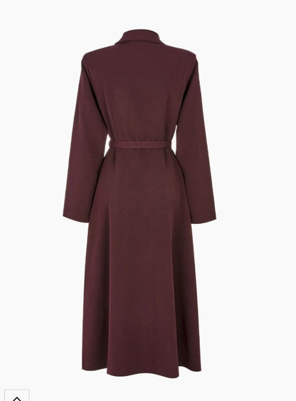 Maya Trench One-Piece Jurk – Zwart / Wine
