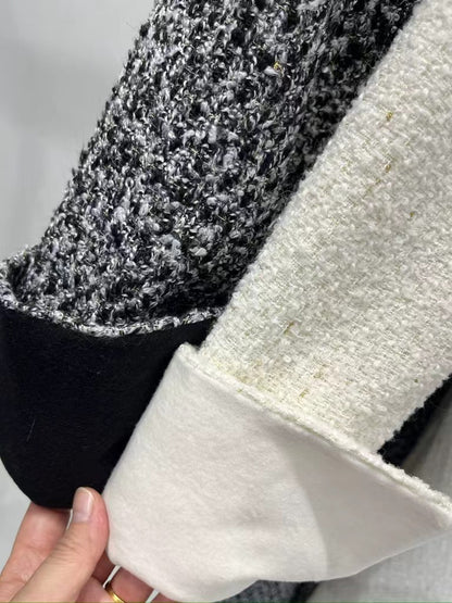 Elle Tweed Midi Jurk – Tijdloze Elegantie