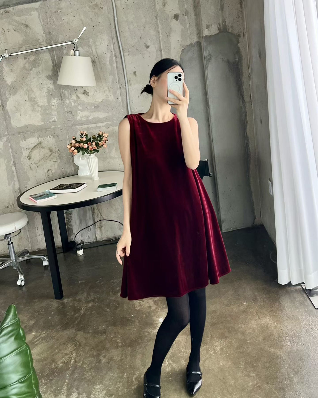 Velvet A-Line Mini Jurk – Tijdloos & Elegant