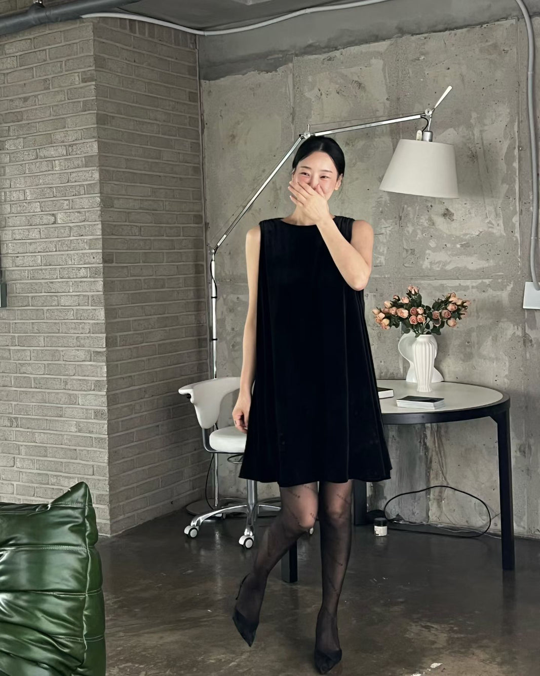 Velvet A-Line Mini Jurk – Tijdloos & Elegant
