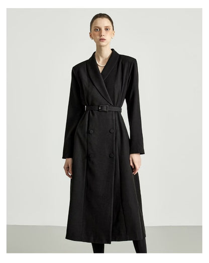 Maya Trench One-Piece Jurk – Zwart / Wine