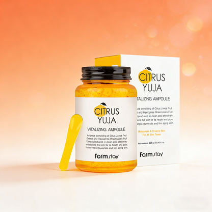 Farmstay Citrus Yuja Vitalizing Ampoule 250ml | Glow & Vitamin Serum – MyKStyle