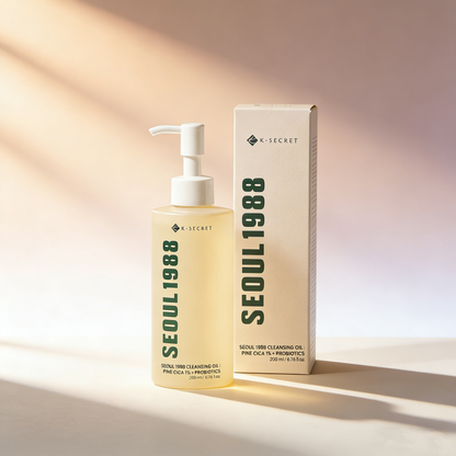 K-SECRET SEOUL 1988 Pine Cica 1% + Probiotics Cleansing Oil 200ml | Zachte Olie Cleanser – MyKStyle