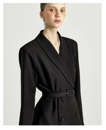Maya Trench One-Piece Jurk – Zwart / Wine
