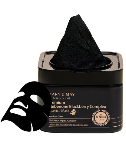 Mary & May Idebenone Blackberry Essence Mask 20EA | Anti-Aging Glow Mask – MyKStyle