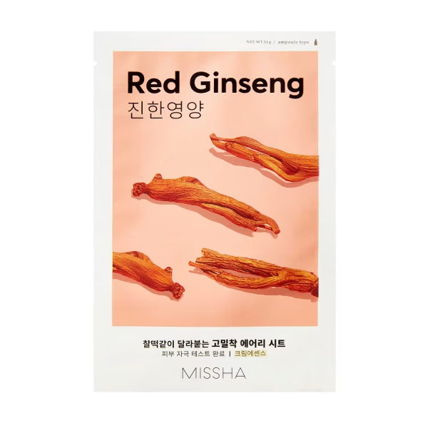 MISSHA Airy Fit Sheet Mask Red Ginseng 19g | Vitality & Firming – MyKStyle