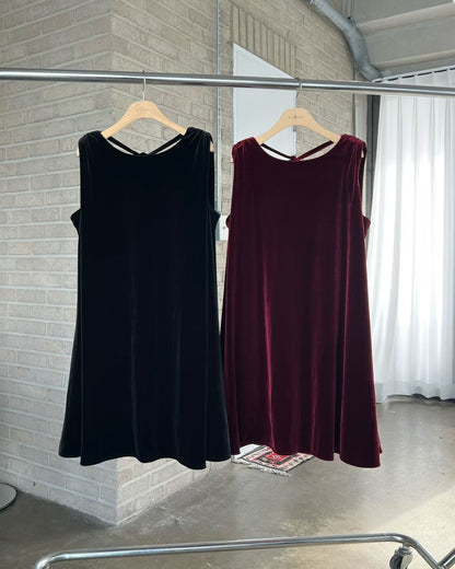 Velvet A-Line Mini Jurk – Tijdloos & Elegant