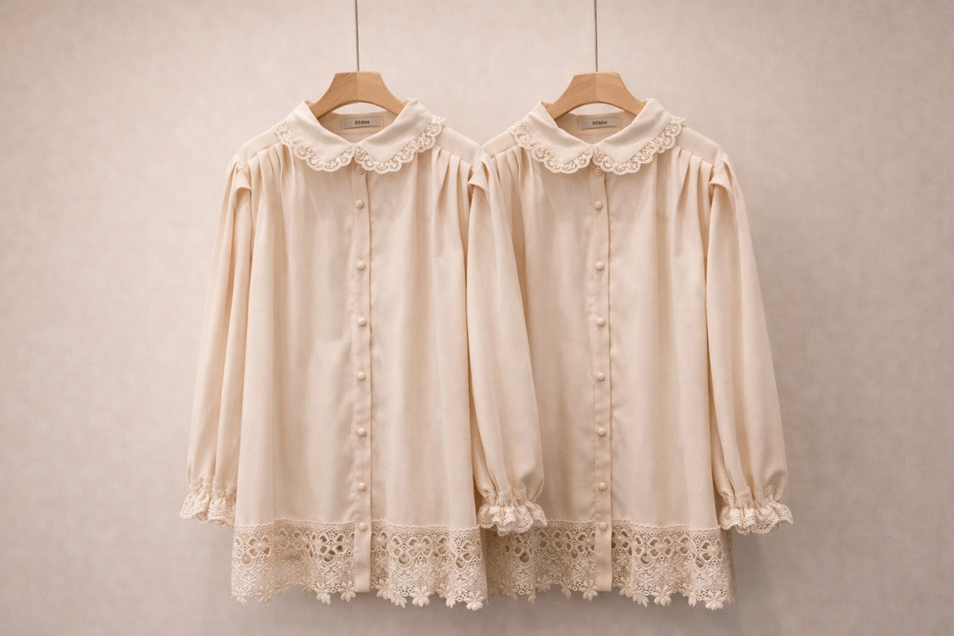 Lace Collar Chiffon Mini Dress – Korean Boutique Style