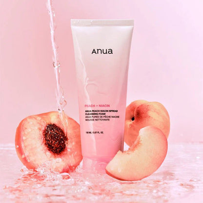Anua Peach Niacin Spread Cleansing Foam 150ml | Brightening Cleanser – MyKStyle - Mykstyle