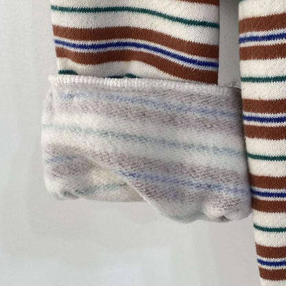 Vintage Stripe Polo Top – Korean Casual Fit