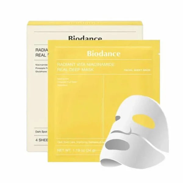 Biodance Radiant Vita Niacinamide Real Deep Mask 1x34g | Brightening Glow | MyKStyle - Mykstyle