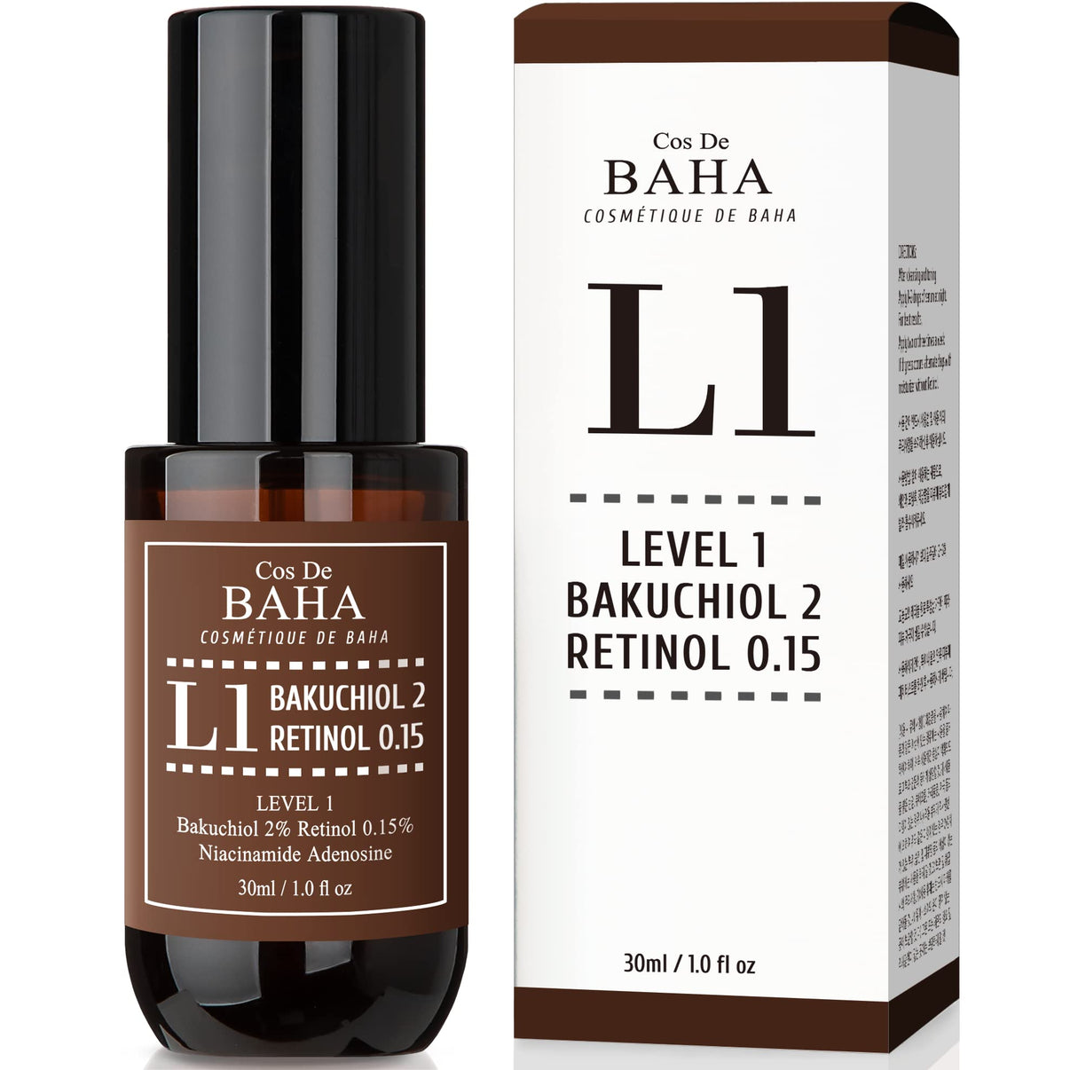 Cos De BAHA Level 1 Bakuchiol 2% Retinol 0.15% Serum 30ml | Beginner Retinol – MyKStyle - Mykstyle