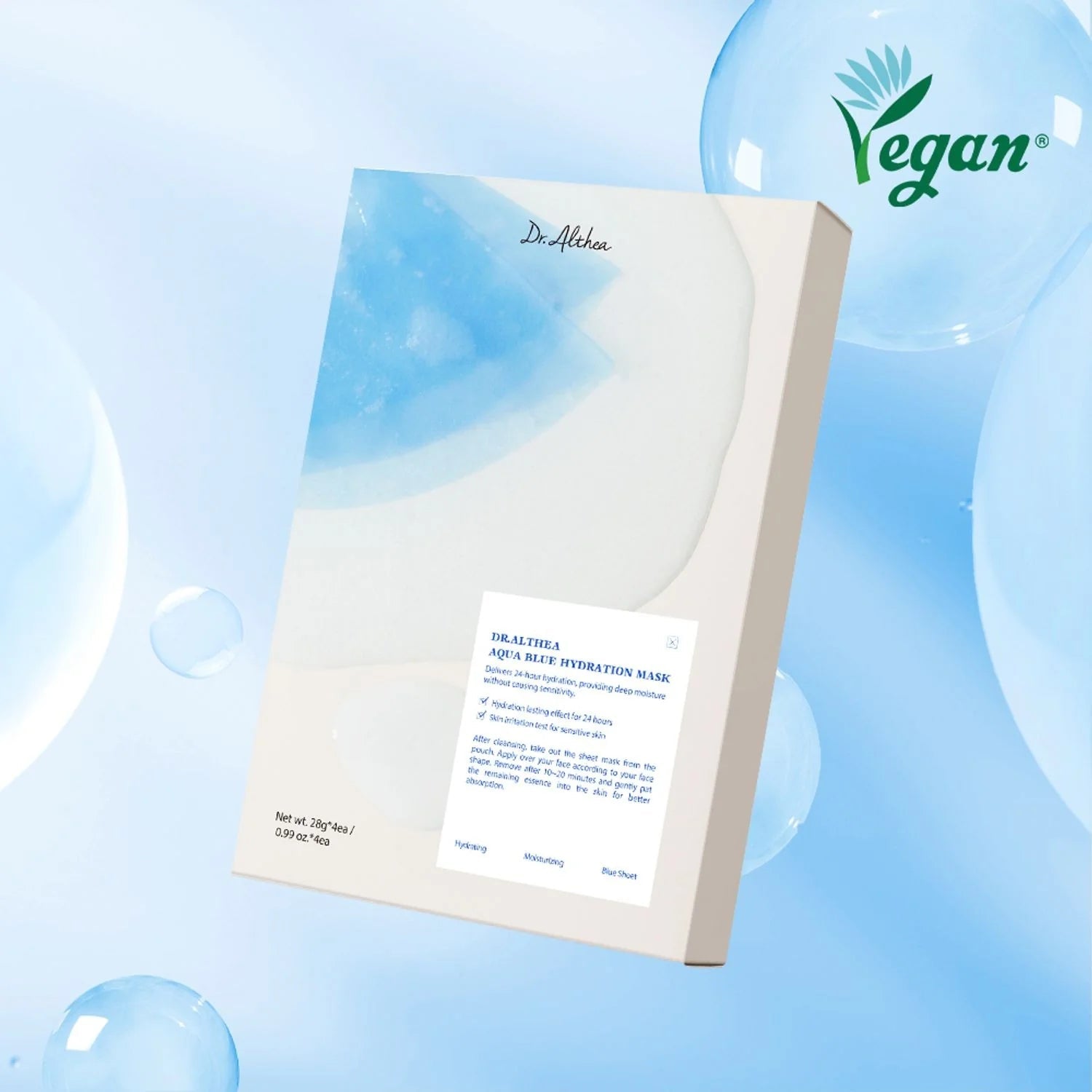 Dr. Althea Aqua Blue Hydration Sheet Mask 4x28g | Deep Moisture | MyKStyle - Mykstyle