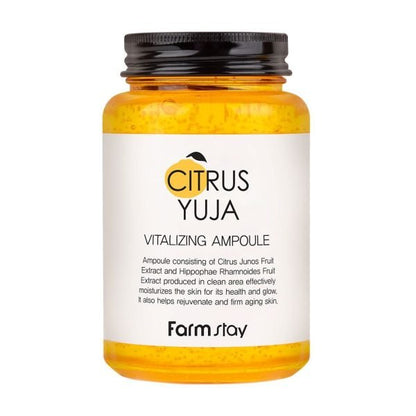 Farmstay Citrus Yuja Vitalizing Ampoule 250ml | Glow & Vitamin Serum – MyKStyle - Mykstyle