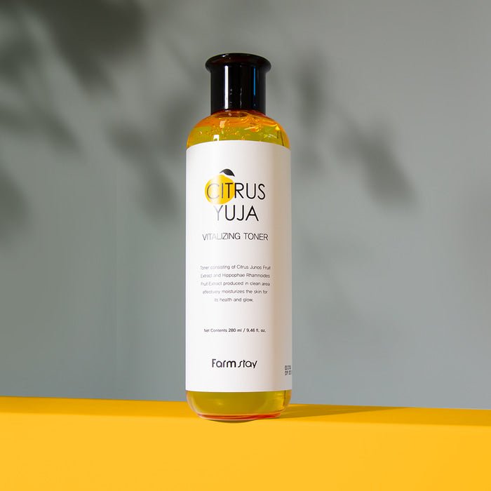 Farmstay Citrus Yuzu Vitalizing Toner Emulsion 280ml | 2-in-1 Glow Care – MyKStyle - Mykstyle