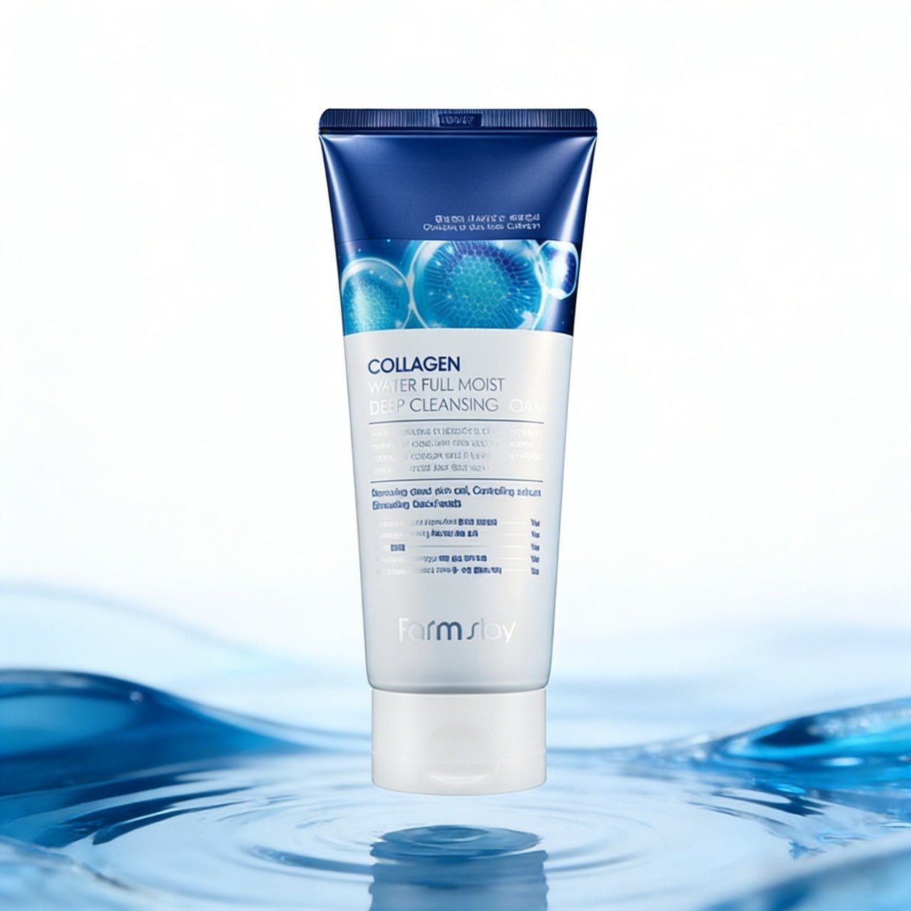 Farmstay Collagen Water Full Moist Deep Cleansing Foam 180ml | Hydraterende Cleanser – MyKStyle - Mykstyle