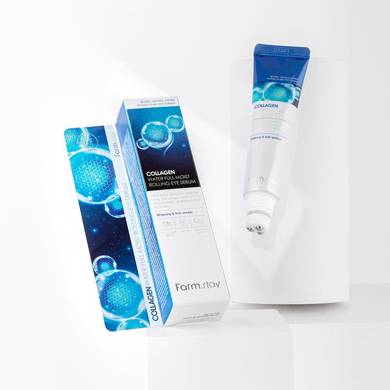 Farmstay Collagen Water Full Moist Rolling Eye Serum 25ml | Verkoelend Eye Serum – MyKStyle - Mykstyle