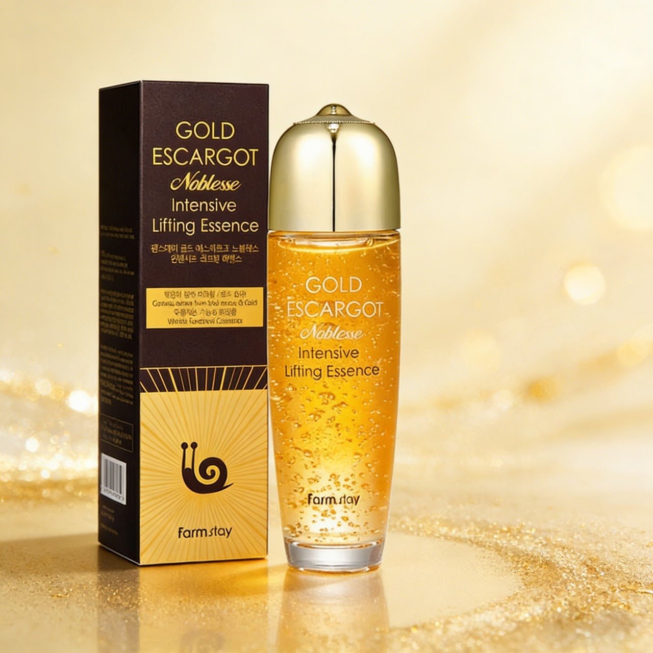 Farmstay Gold Escargot Noblesse Intensive Lifting Essence 150ml | Luxe Snail Essence – MyKStyle - Mykstyle