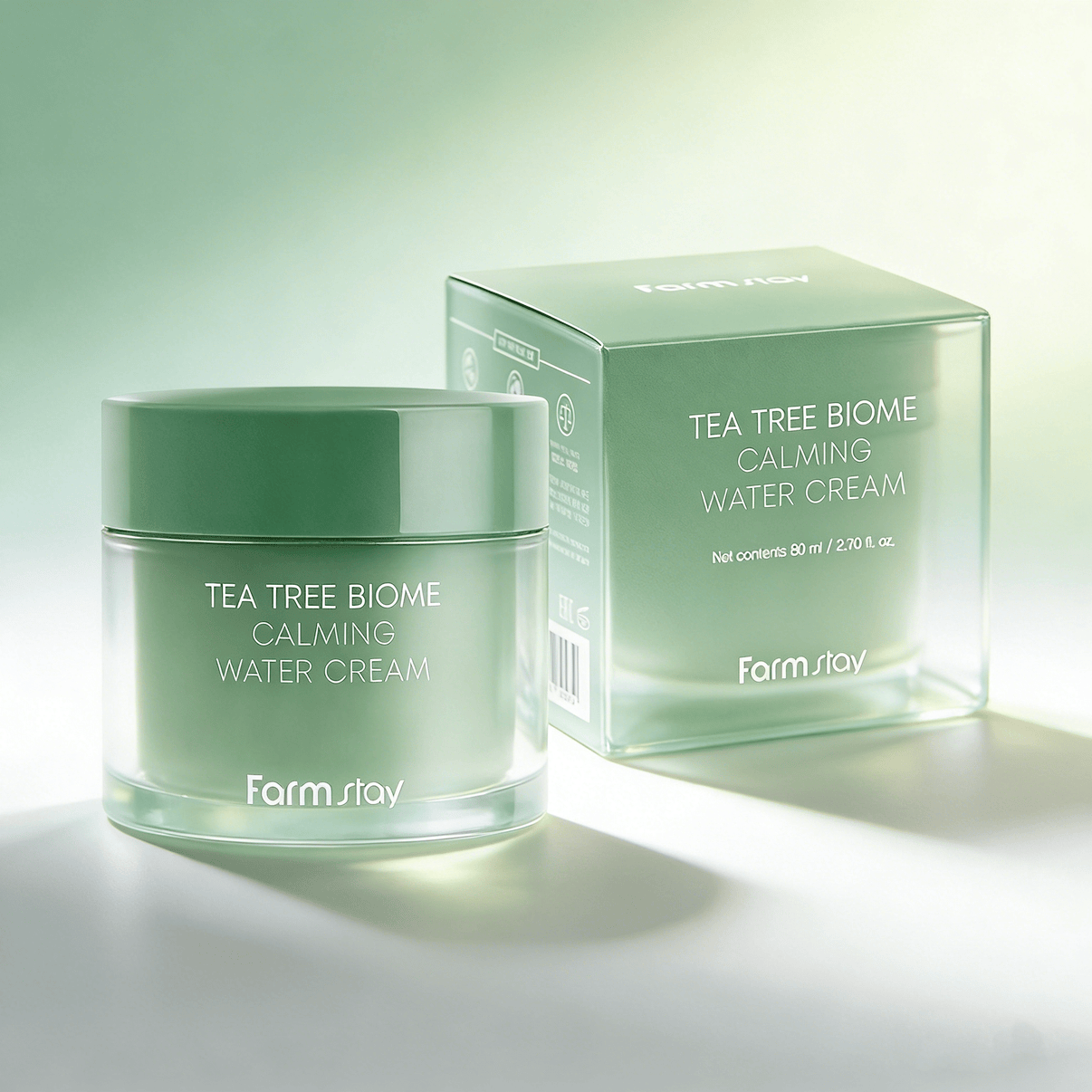 Farmstay Tea Tree Biome Calming Water Cream 80ml | Lichte Kalmerende Crème – MyKStyle - Mykstyle