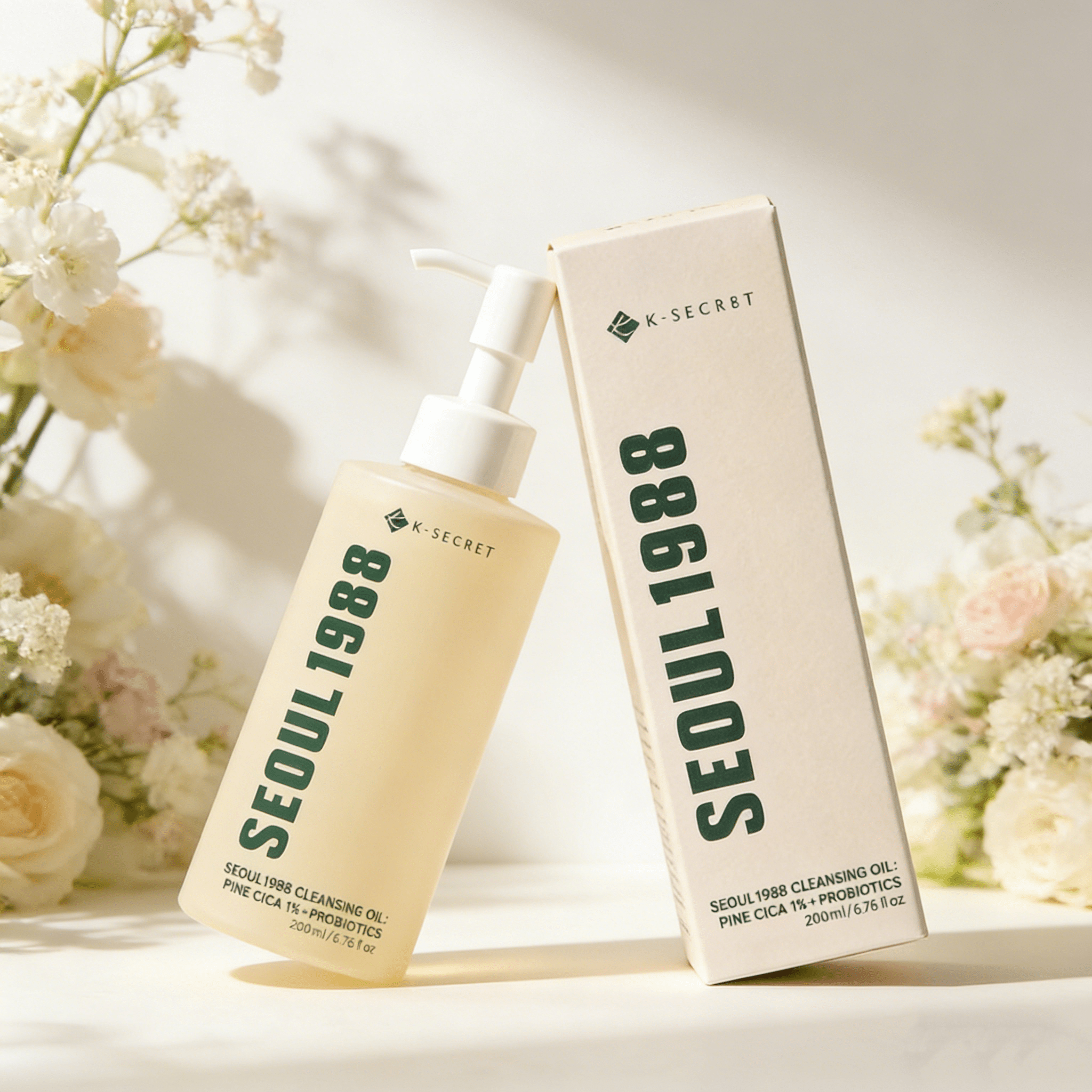 K-SECRET SEOUL 1988 Pine Cica 1% + Probiotics Cleansing Oil 200ml | Zachte Olie Cleanser – MyKStyle - Mykstyle