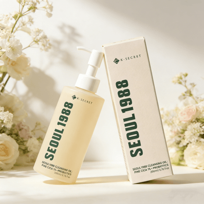 K-SECRET SEOUL 1988 Pine Cica 1% + Probiotics Cleansing Oil 200ml | Zachte Olie Cleanser – MyKStyle - Mykstyle