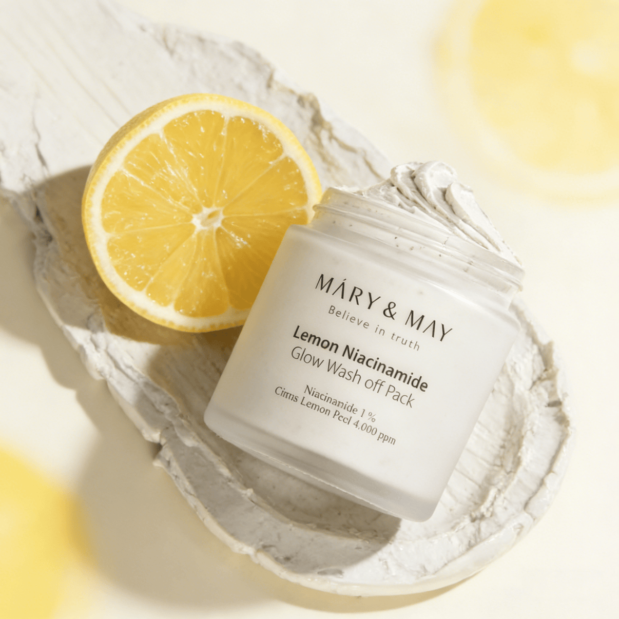 Mary & May Lemon Niacinamide Glow Wash Off Pack 125g | Brightening Glow Mask – MyKStyle - Mykstyle