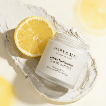 Mary & May Lemon Niacinamide Glow Wash Off Pack 125g | Brightening Glow Mask – MyKStyle - Mykstyle