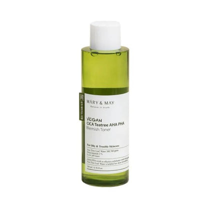 Mary & May Vegan CICA Tea Tree AHA·PHA Blemish Toner 200ml | Acne & Calming Care – MyKStyle - Mykstyle