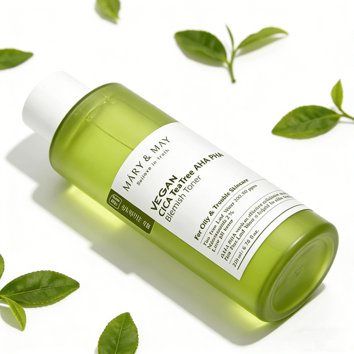 Mary & May Vegan CICA Tea Tree AHA·PHA Blemish Toner 200ml | Acne & Calming Care – MyKStyle - Mykstyle