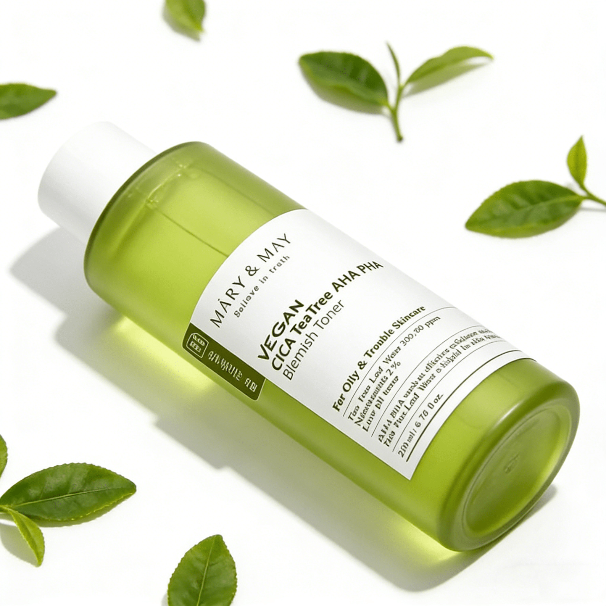 Mary & May Vegan CICA Tea Tree AHA·PHA Blemish Toner 200ml | Acne & Calming Care – MyKStyle - Mykstyle