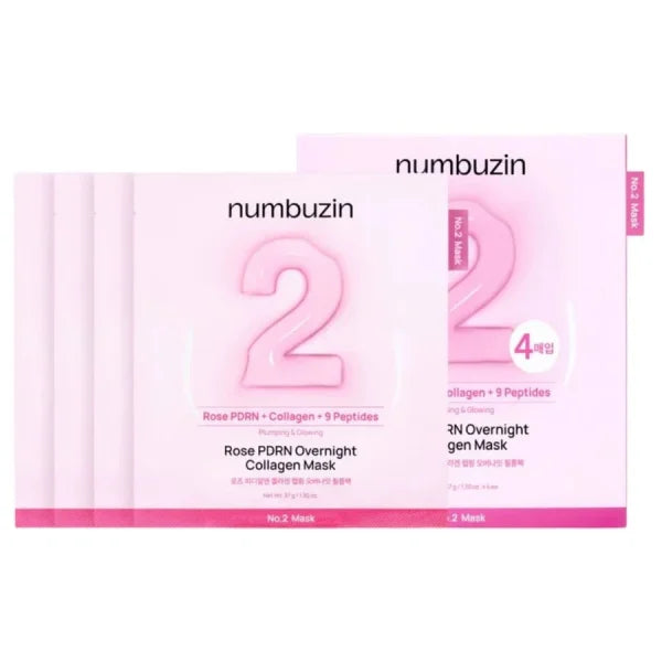 Numbuzin No.2 Rose PDRN Overnight Collagen Mask 4EA | Lifting & Glow – MyKStyle