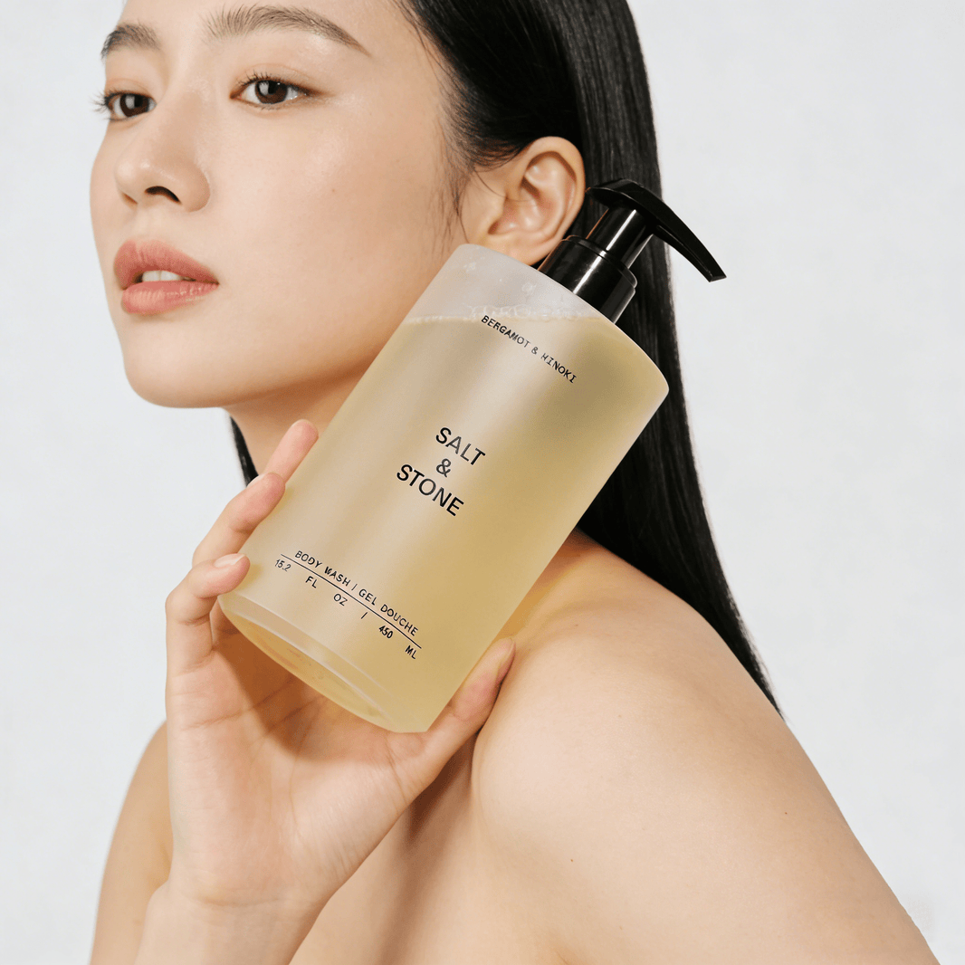 Salt & Stone Bergamot & Hinoki Body Wash 450ml | Luxe Clean Body Care – MyKStyle - Mykstyle