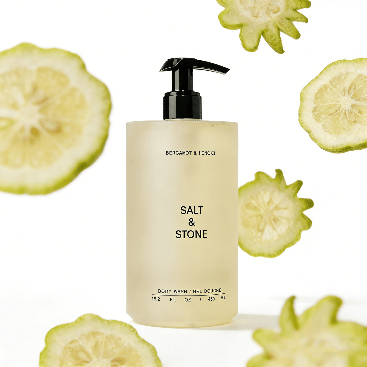 Salt & Stone Bergamot & Hinoki Body Wash 450ml | Luxe Clean Body Care – MyKStyle - Mykstyle
