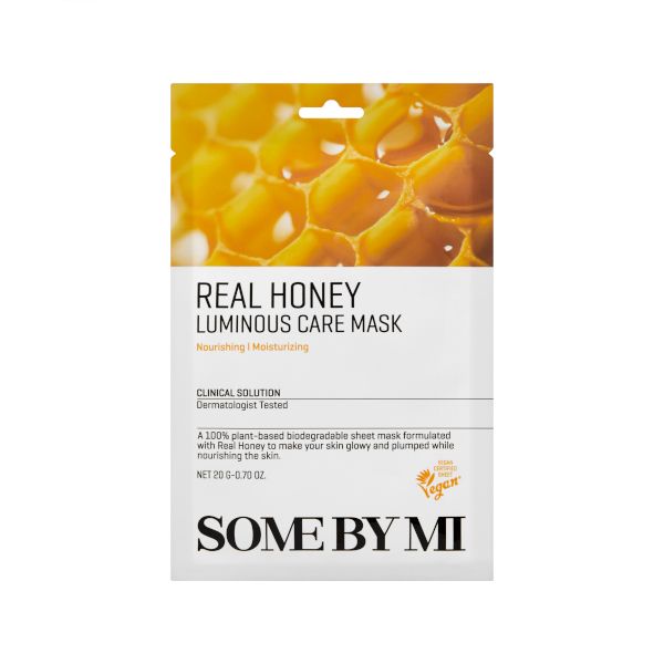 SOME BY MI Real Honey Brightening Sheet Mask 20g | Glow & Hydration | MyKStyle - Mykstyle